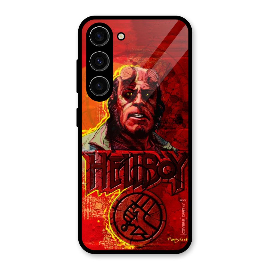 Hellboy Artwork Glass Back Case for Galaxy S23