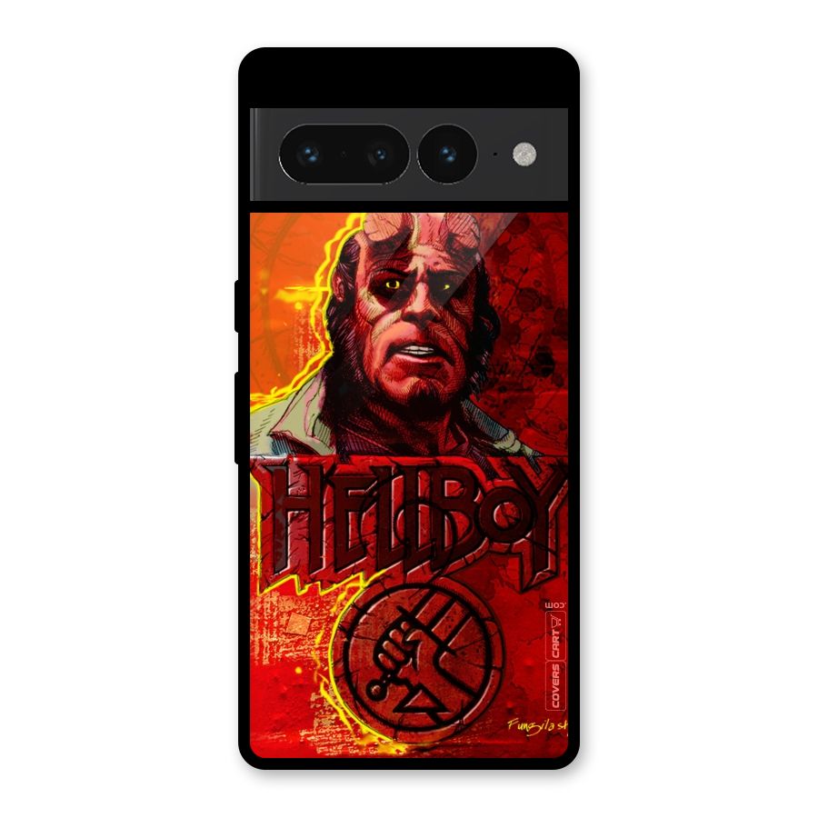 Hellboy Artwork Glass Back Case for Google Pixel 7 Pro
