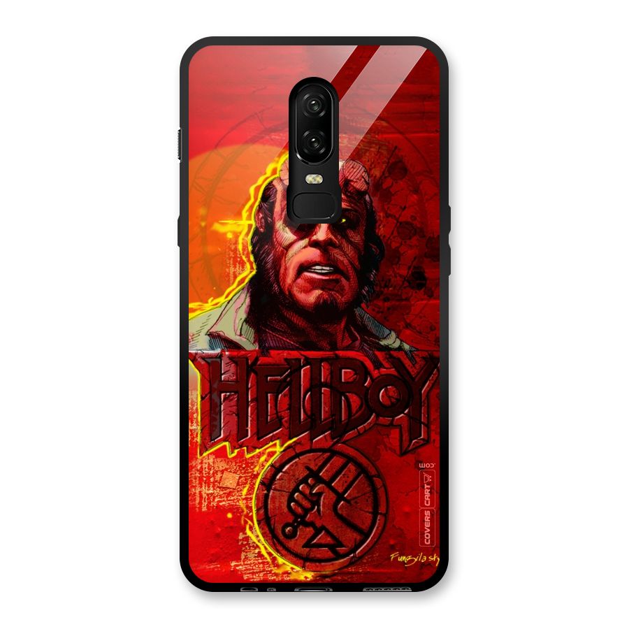 Hellboy Artwork Glass Back Case for OnePlus 6
