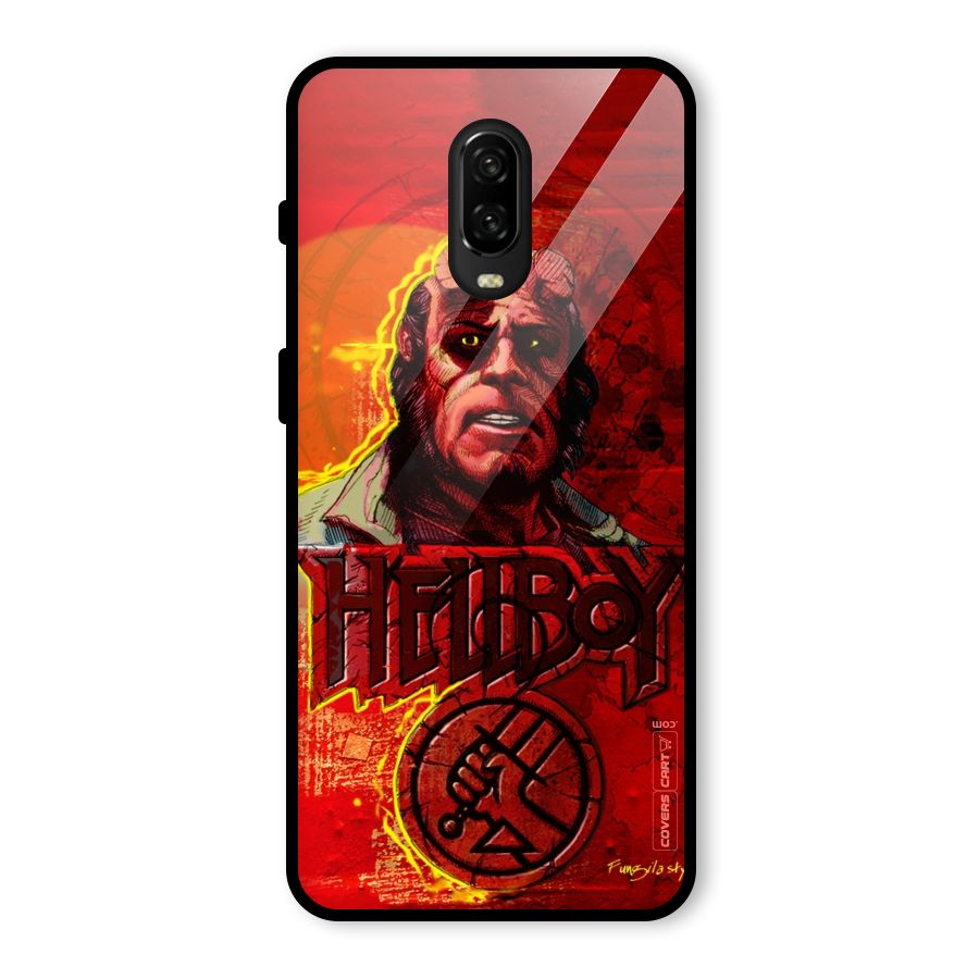Hellboy Artwork Glass Back Case for OnePlus 6T