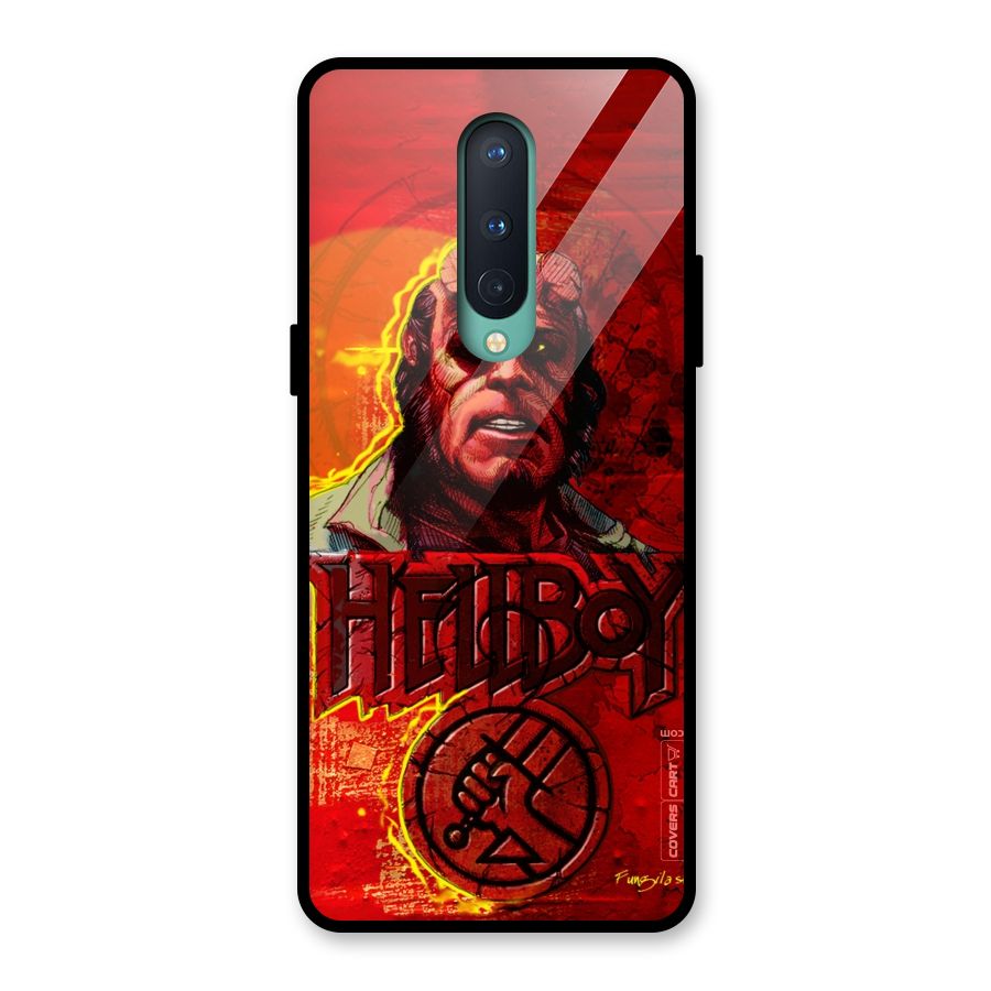 Hellboy Artwork Glass Back Case for OnePlus 8