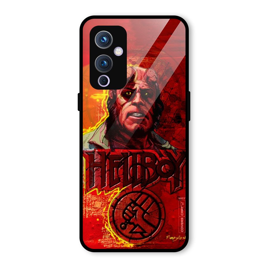 Hellboy Artwork Glass Back Case for OnePlus 9