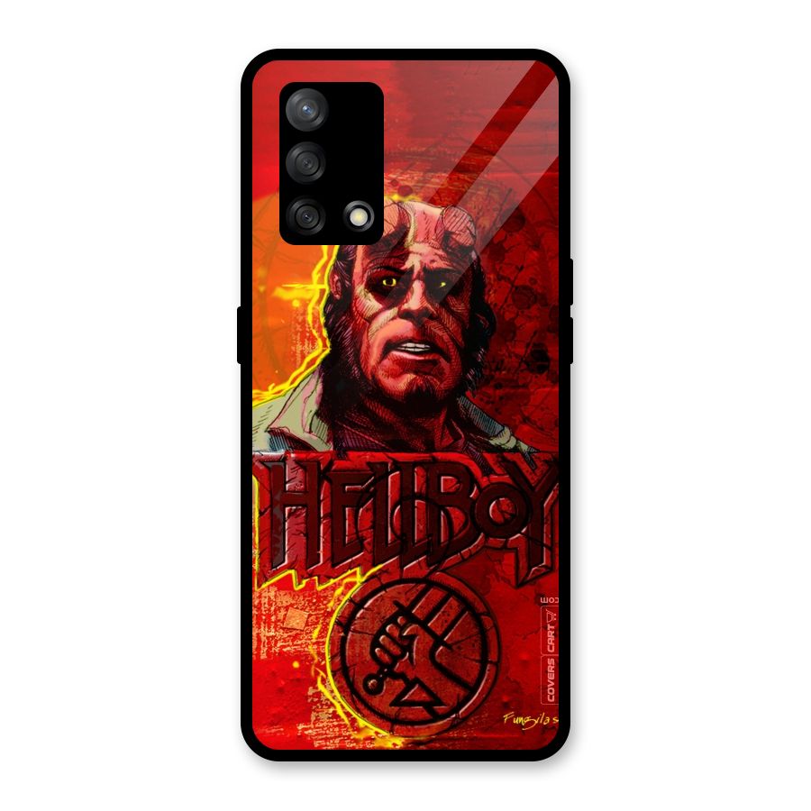 Hellboy Artwork Glass Back Case for Oppo F19