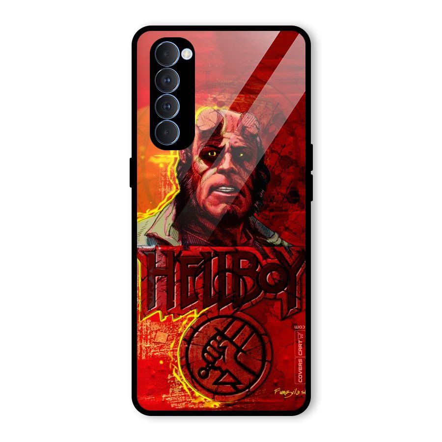 Hellboy Artwork Glass Back Case for Oppo Reno4 Pro