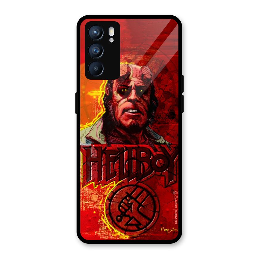 Hellboy Artwork Glass Back Case for Oppo Reno6 5G