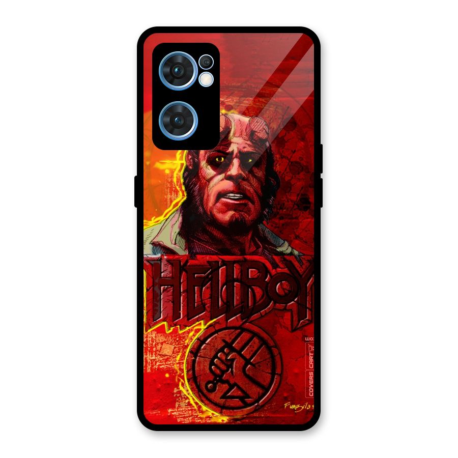 Hellboy Artwork Glass Back Case for Oppo Reno7 5G
