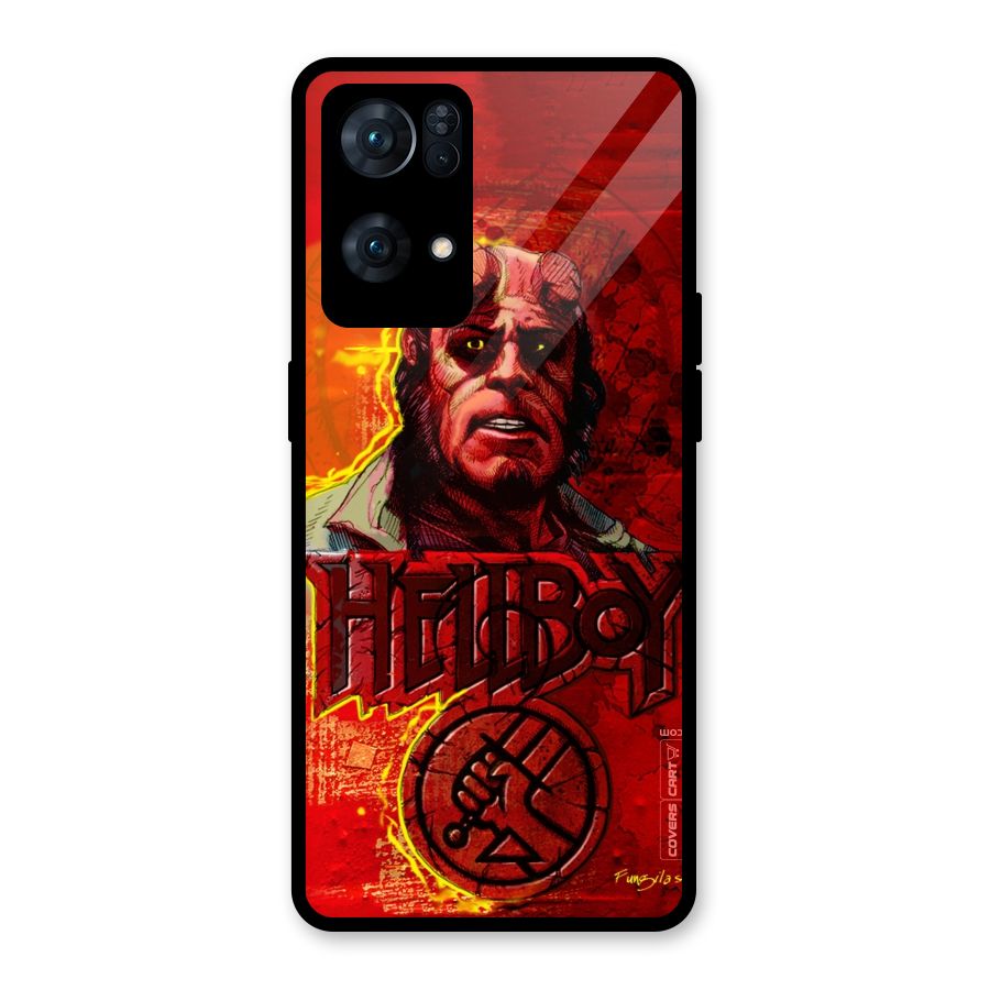 Hellboy Artwork Glass Back Case for Oppo Reno7 Pro 5G