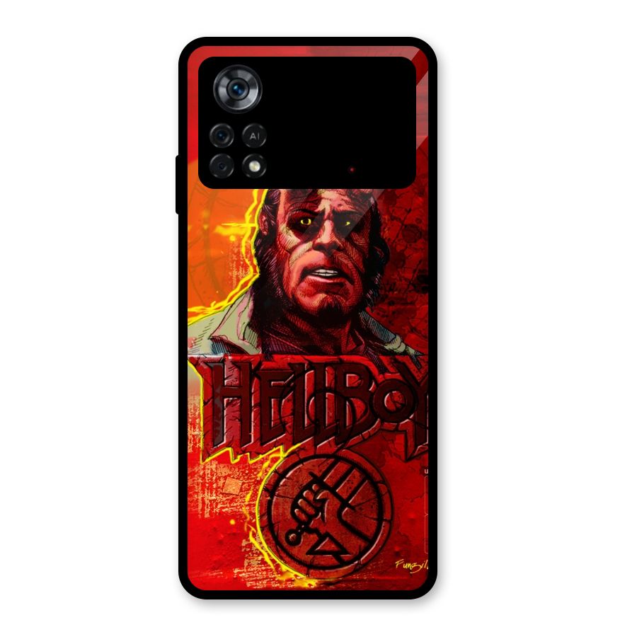 Hellboy Artwork Glass Back Case for Poco X4 Pro 5G