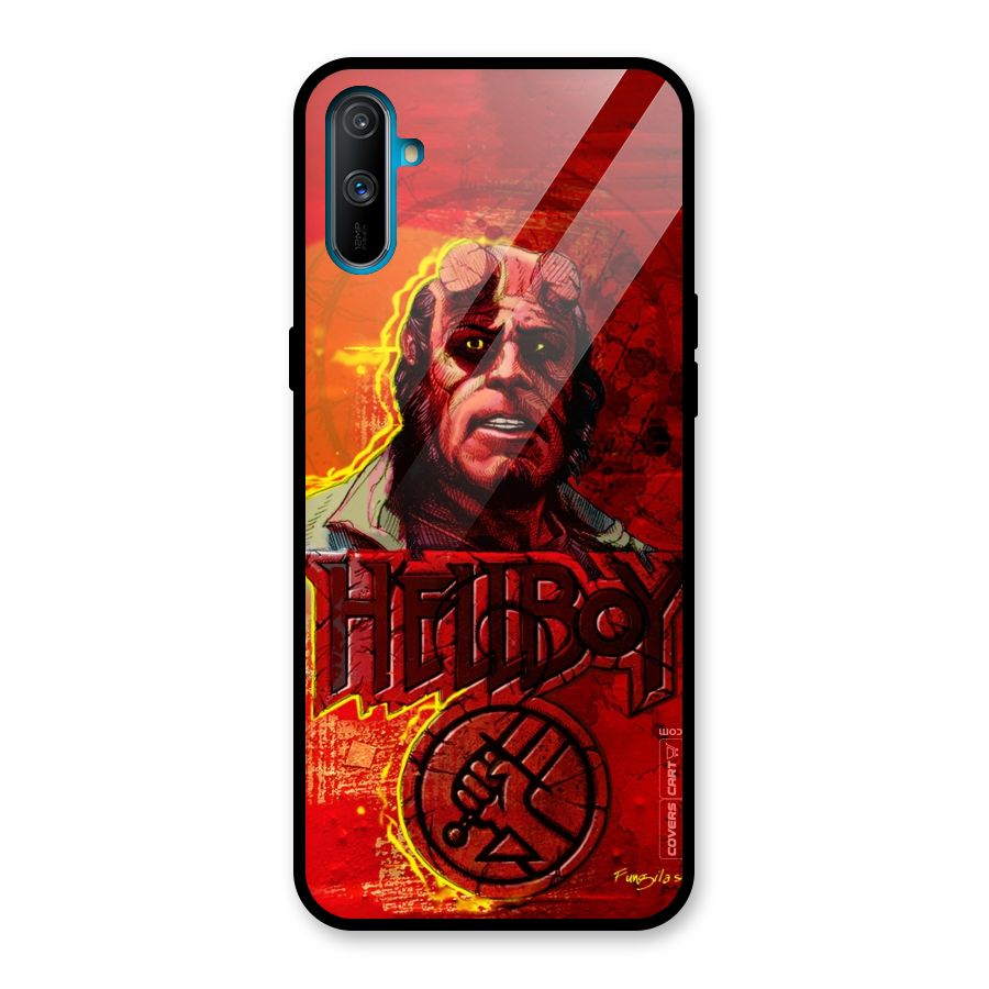 Hellboy Artwork Glass Back Case for Realme C3