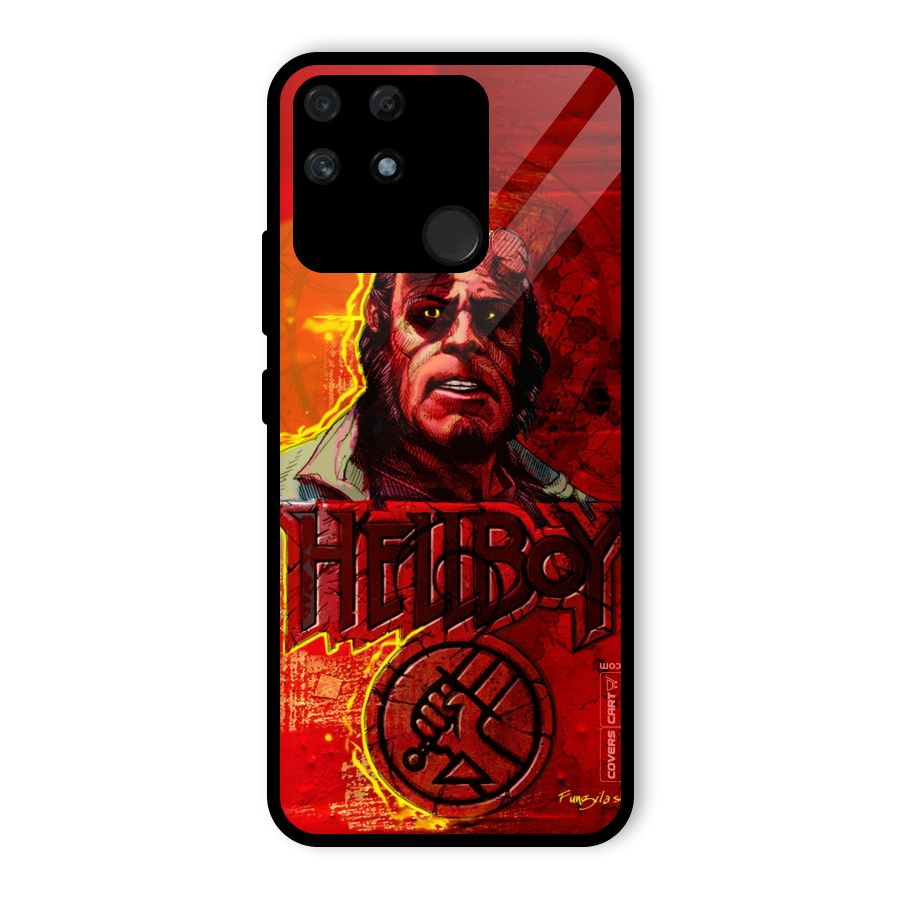 Hellboy Artwork Glass Back Case for Realme Narzo 50A