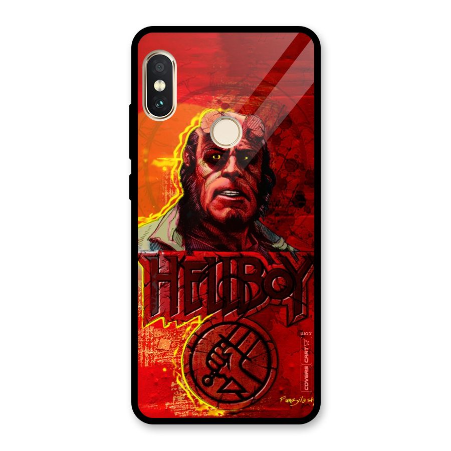 Hellboy Artwork Glass Back Case for Redmi Note 5 Pro