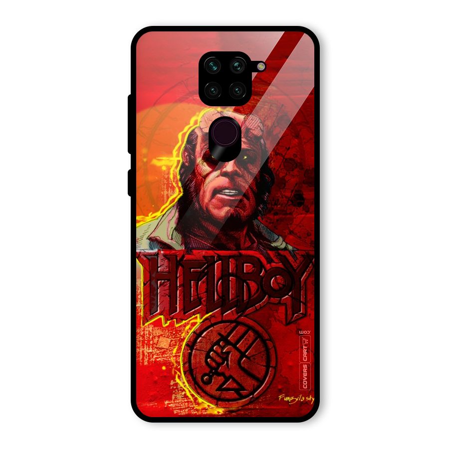 Hellboy Artwork Glass Back Case for Redmi Note 9