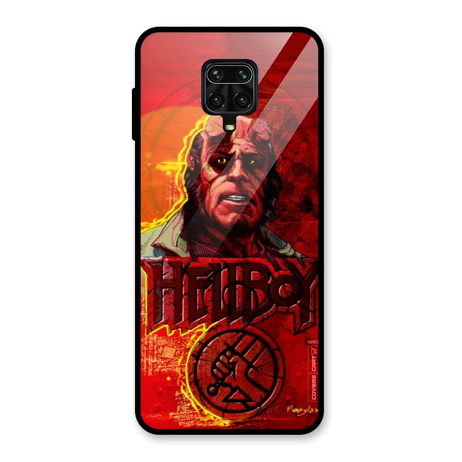 Hellboy Artwork Glass Back Case for Redmi Note 9 Pro