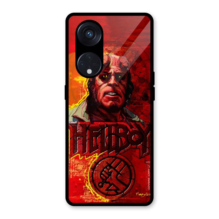 Hellboy Artwork Glass Back Case for Reno8 T 5G