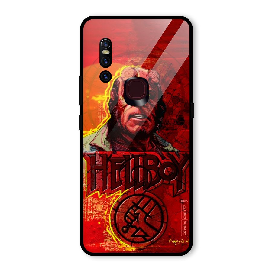 Hellboy Artwork Glass Back Case for Vivo V15
