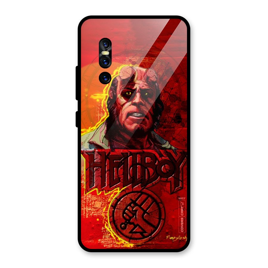 Hellboy Artwork Glass Back Case for Vivo V15 Pro