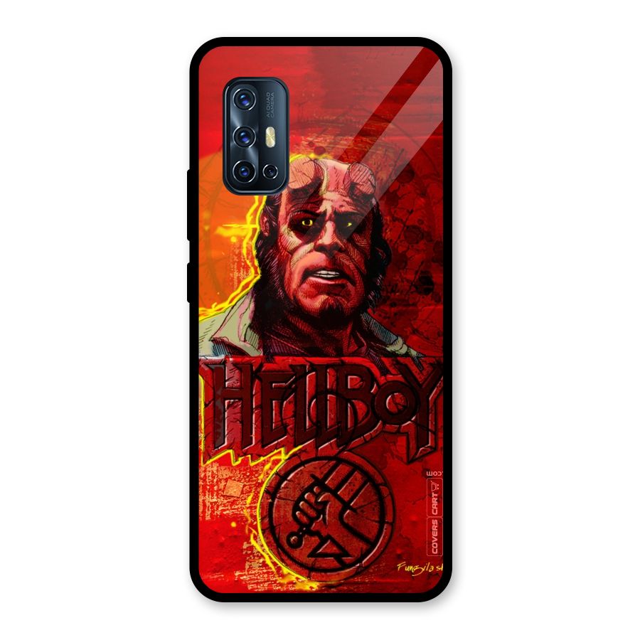 Hellboy Artwork Glass Back Case for Vivo V17