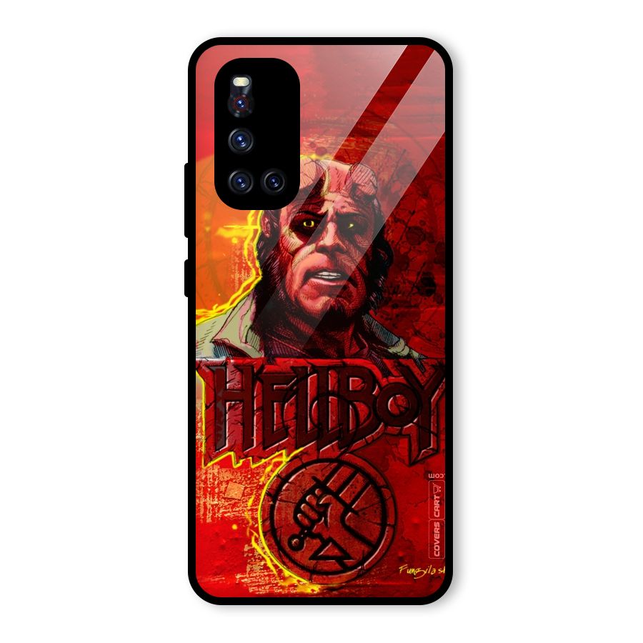 Hellboy Artwork Glass Back Case for Vivo V19