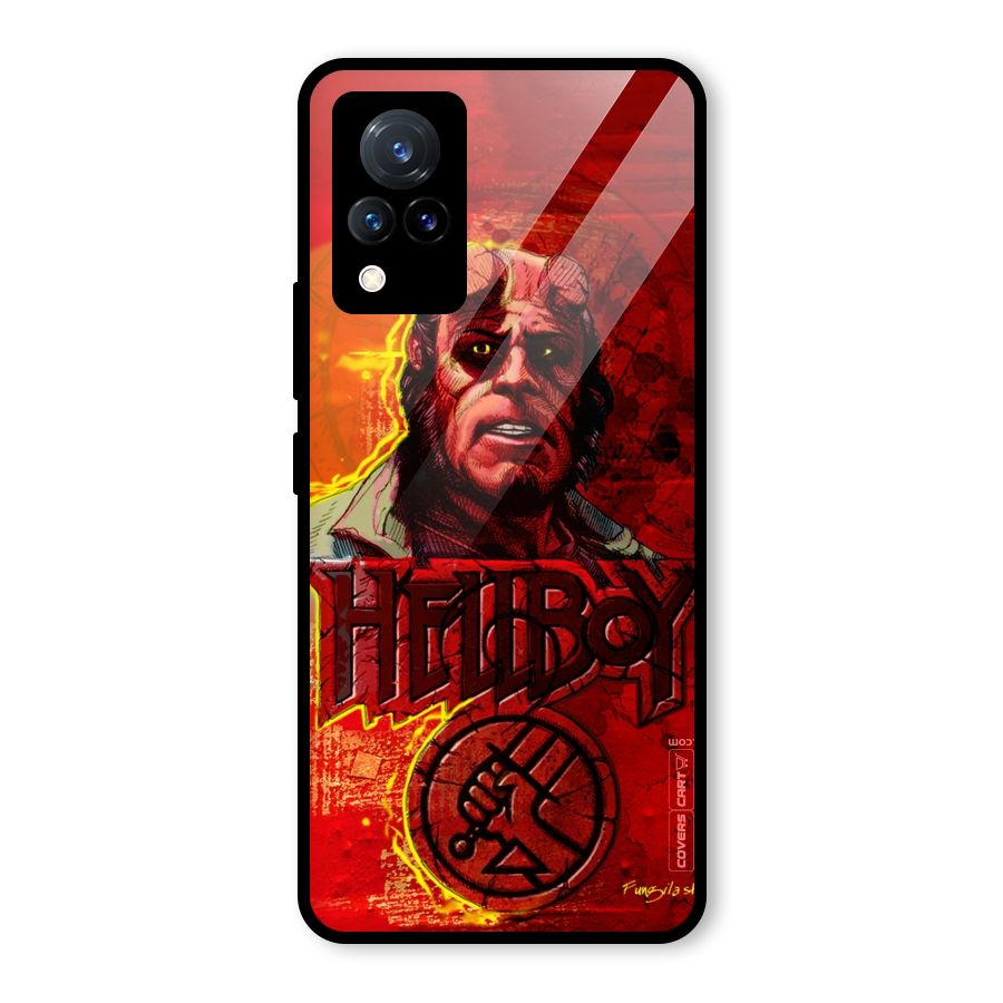 Hellboy Artwork Glass Back Case for Vivo V21 5G