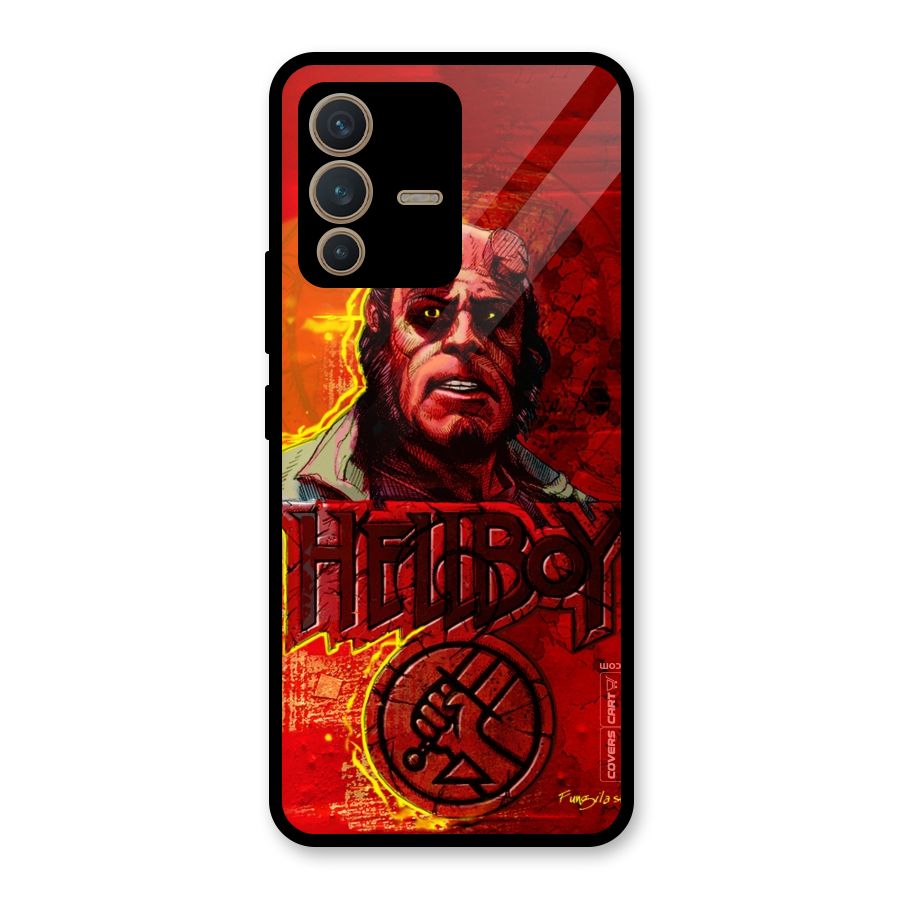 Hellboy Artwork Glass Back Case for Vivo V23 5G