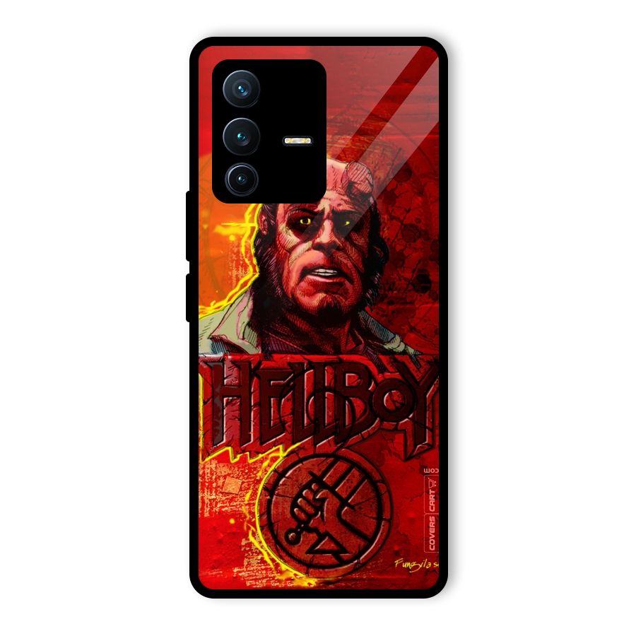 Hellboy Artwork Glass Back Case for Vivo V23 Pro