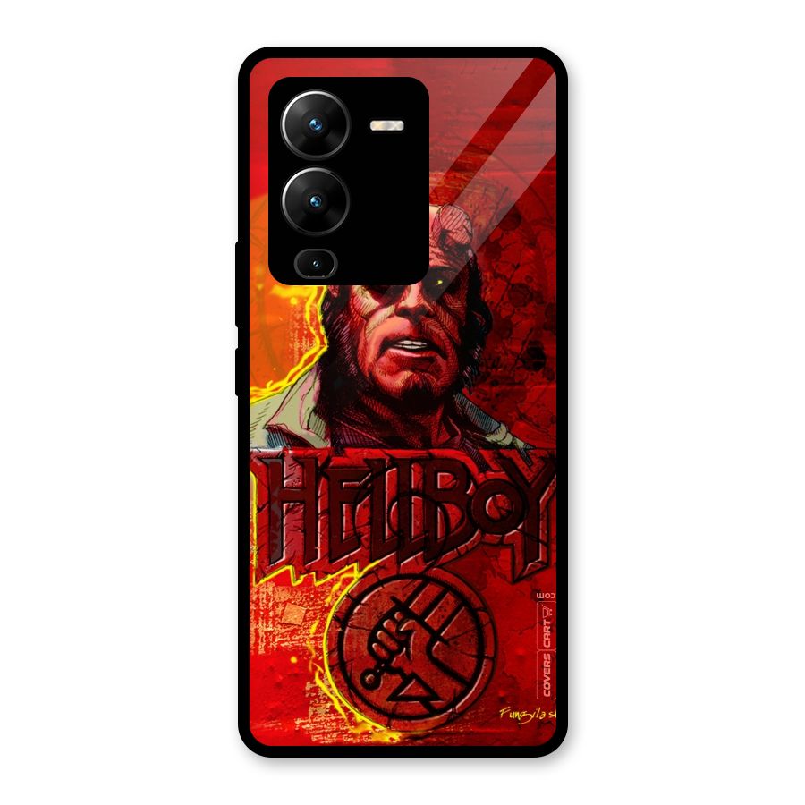 Hellboy Artwork Glass Back Case for Vivo V25 Pro