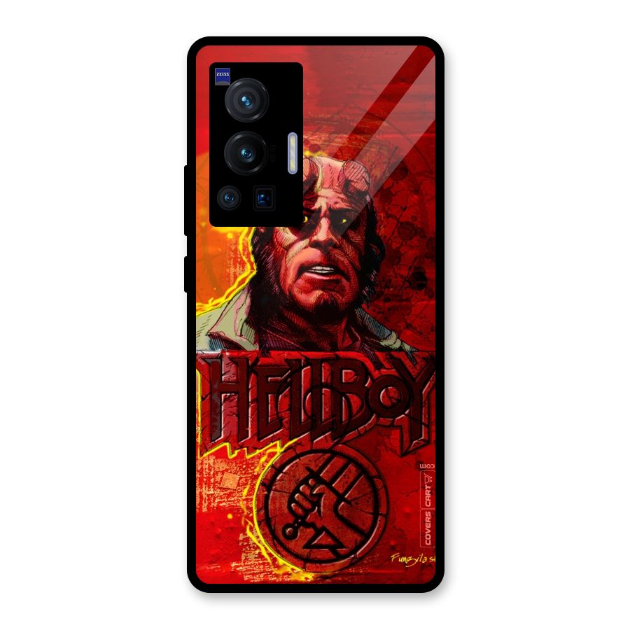 Hellboy Artwork Glass Back Case for Vivo X70 Pro