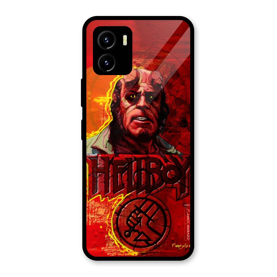 Hellboy Artwork Glass Back Case for Vivo Y15s