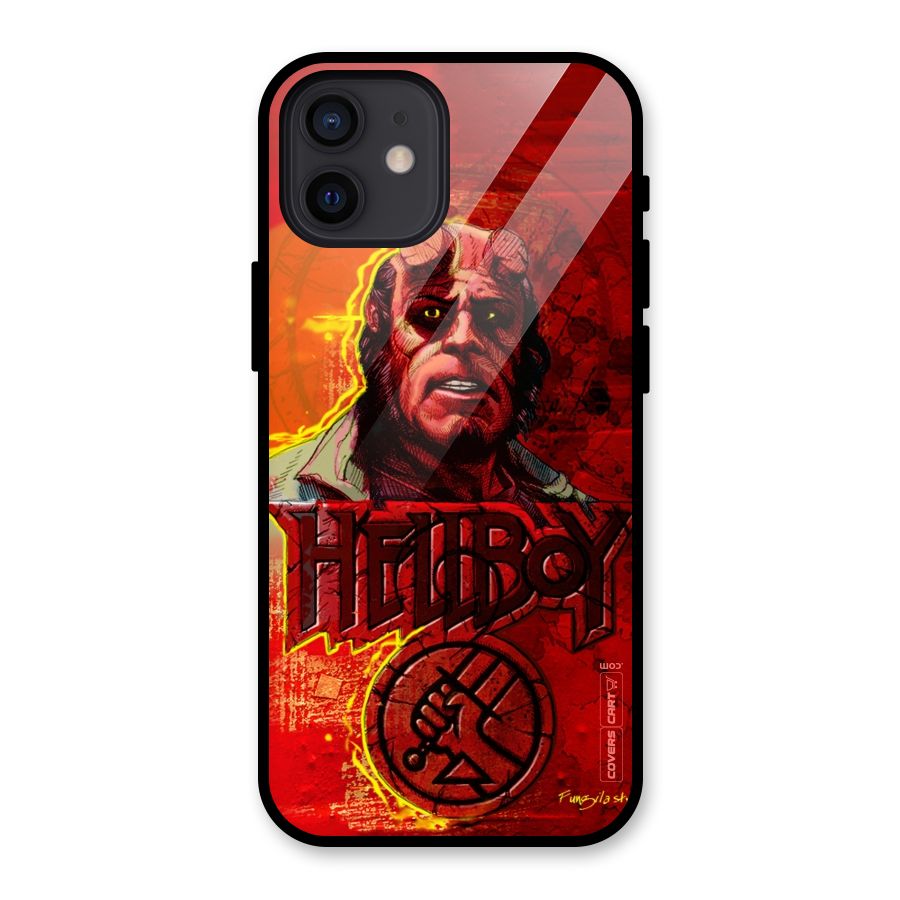 Hellboy Artwork Glass Back Case for iPhone 12