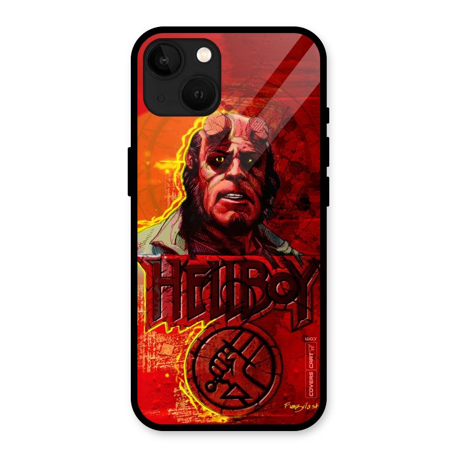 Hellboy Artwork Glass Back Case for iPhone 13