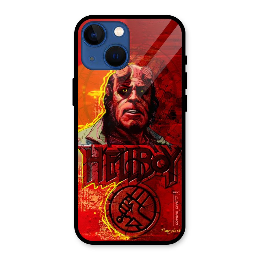 Hellboy Artwork Glass Back Case for iPhone 13 Mini
