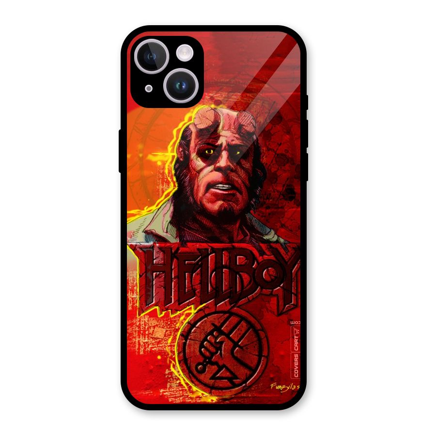 Hellboy Artwork Glass Back Case for iPhone 14 Plus