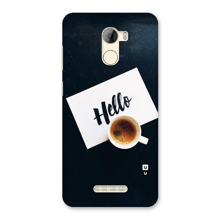 Hello Coffee Back Case for Gionee A1 LIte