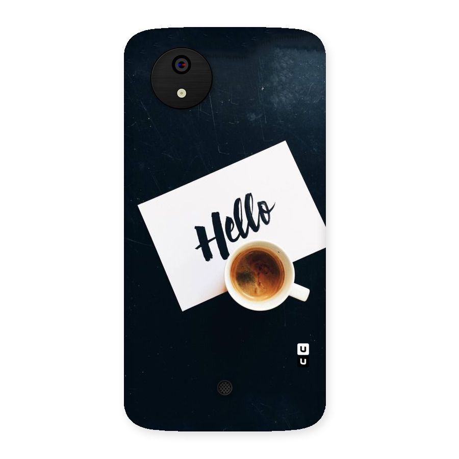 Hello Coffee Back Case for Micromax Canvas A1