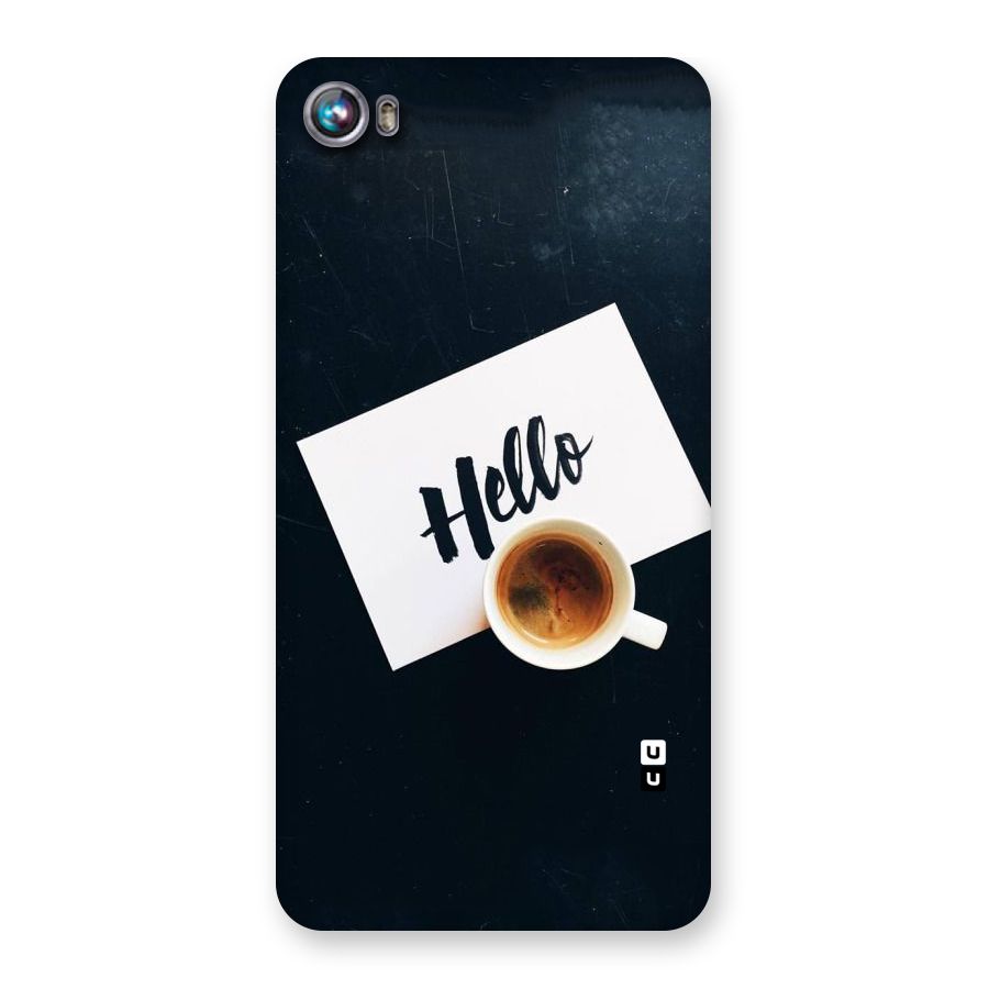 Hello Coffee Back Case for Micromax Canvas Fire 4 A107