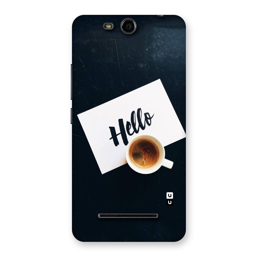 Hello Coffee Back Case for Micromax Canvas Juice 3 Q392