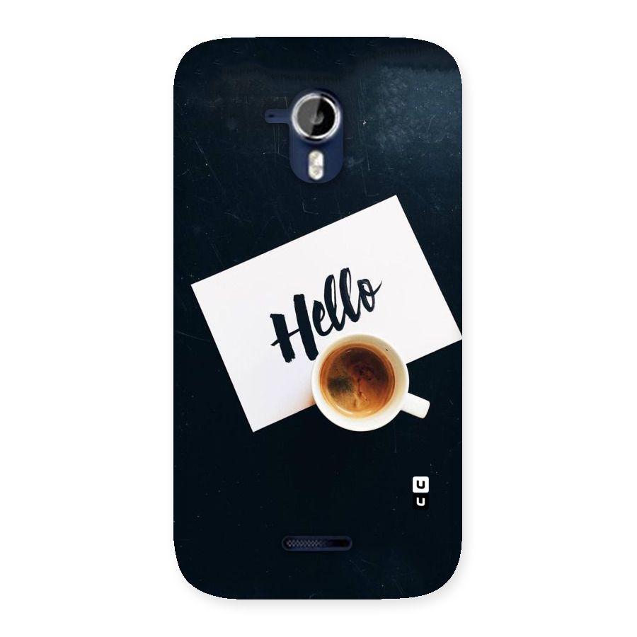 Hello Coffee Back Case for Micromax Canvas Magnus A117