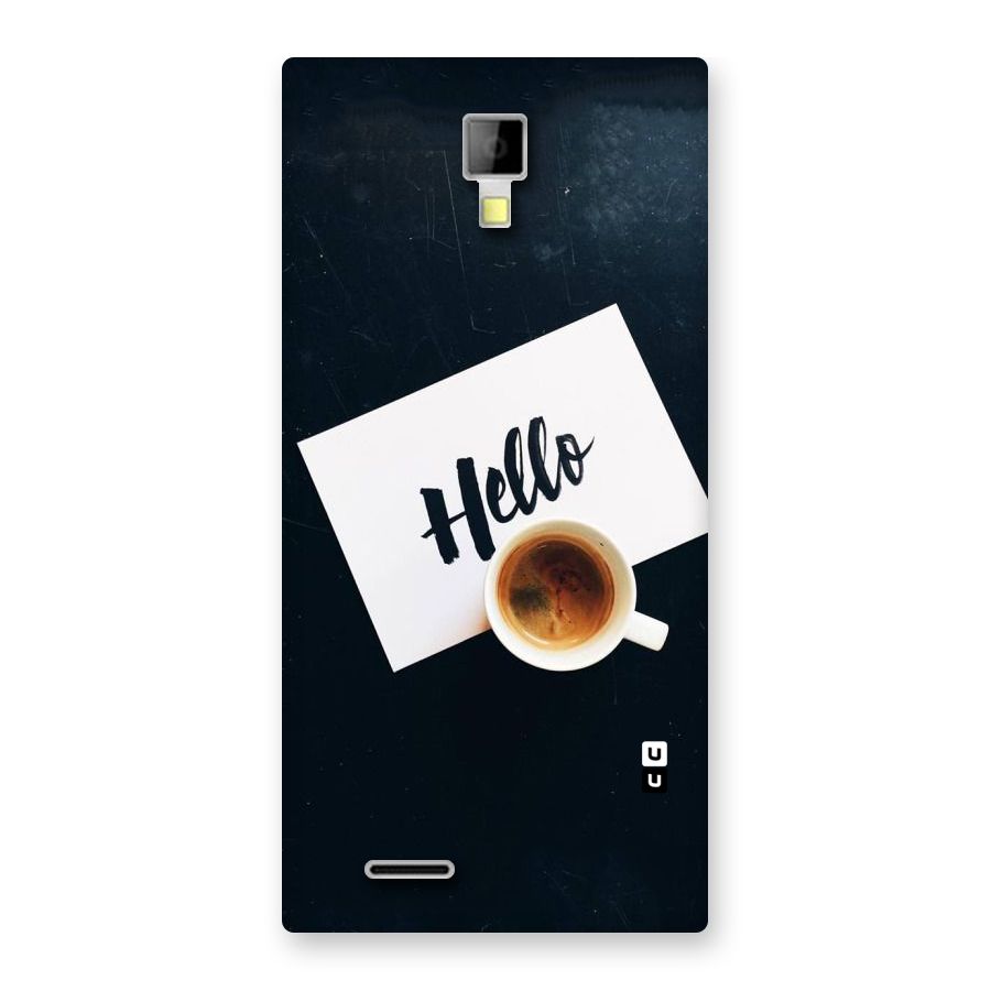 Hello Coffee Back Case for Micromax Canvas Xpress A99