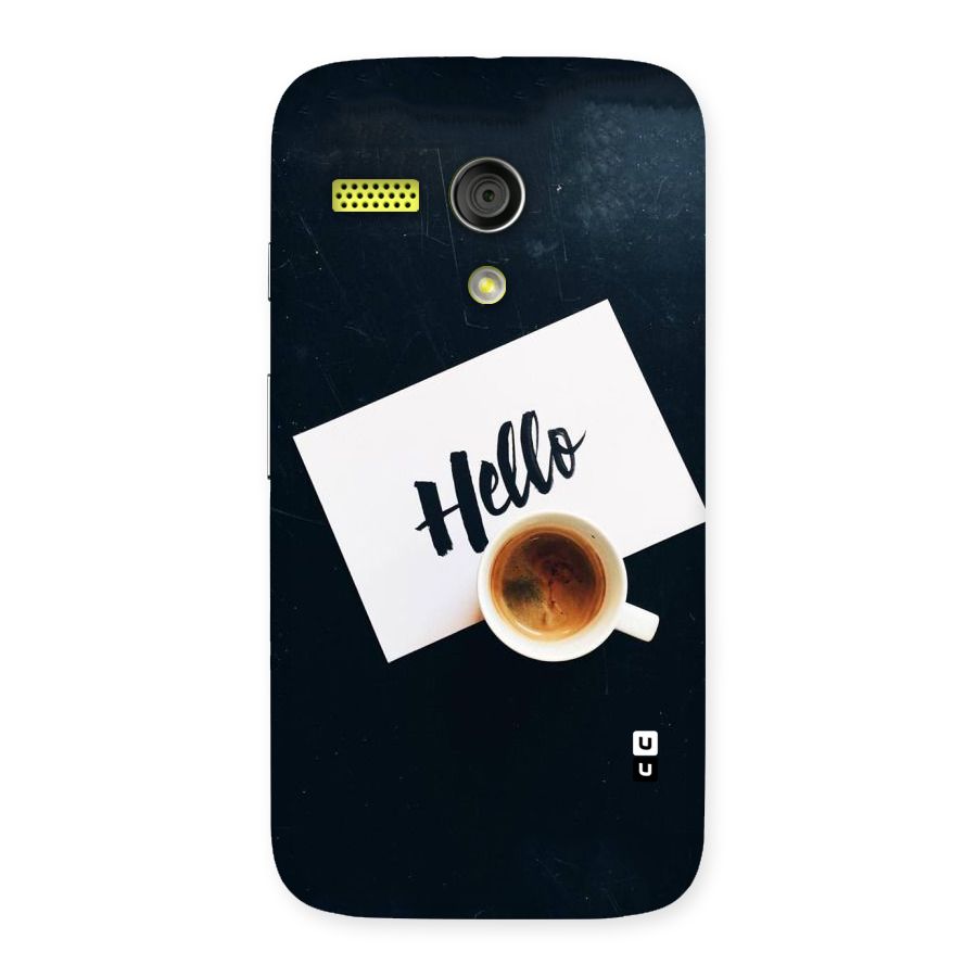 Hello Coffee Back Case for Moto G