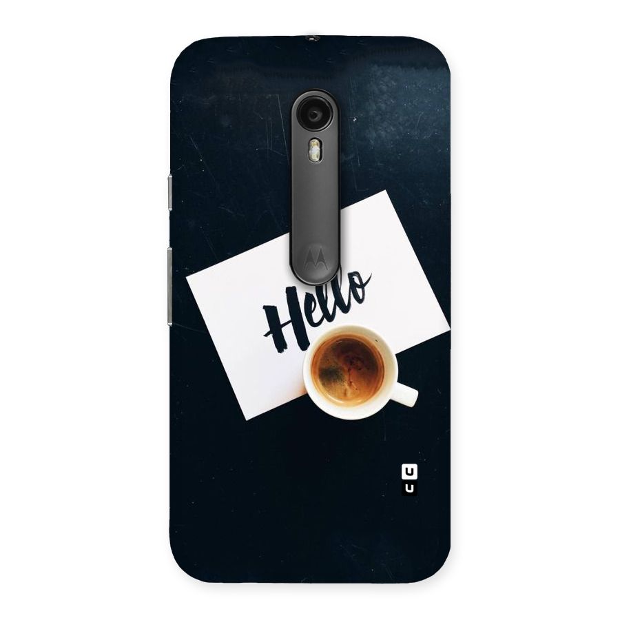 Hello Coffee Back Case for Moto G Turbo