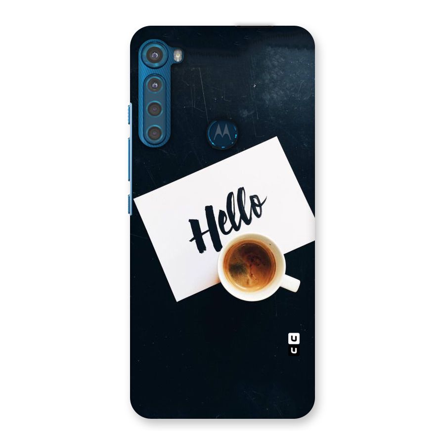 Hello Coffee Back Case for Motorola One Fusion Plus