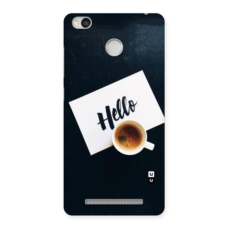 Hello Coffee Back Case for Redmi 3S Prime