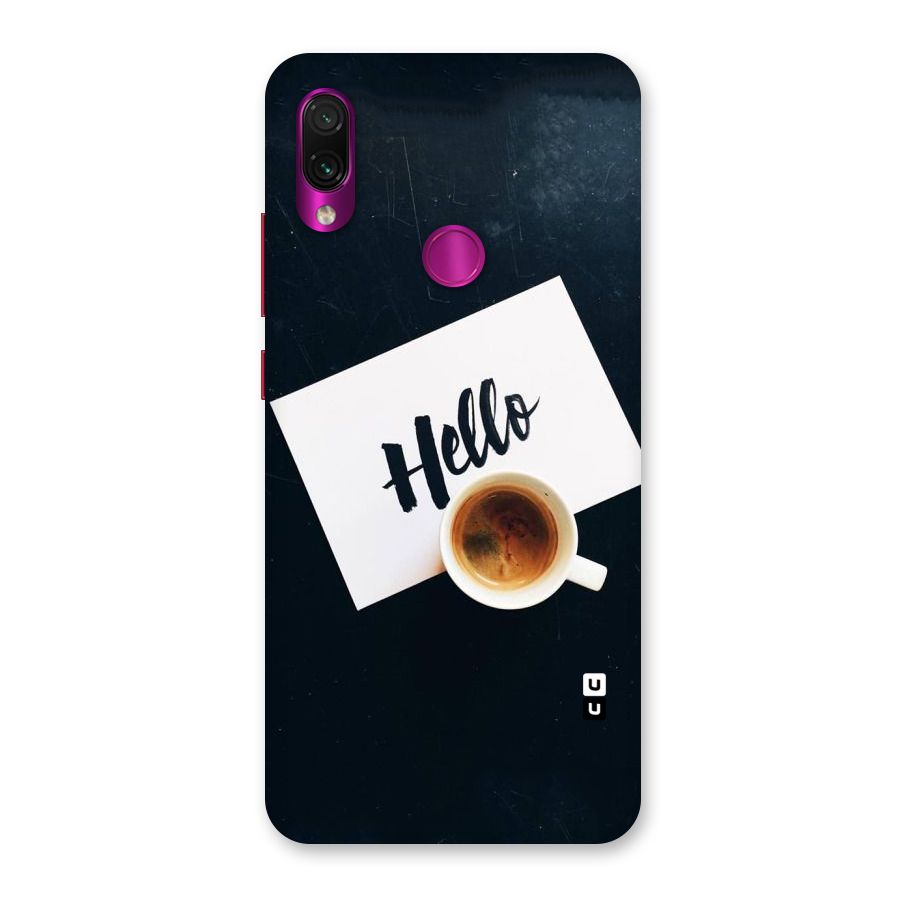 Hello Coffee Back Case for Redmi Note 7 Pro