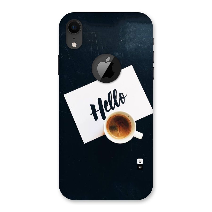 Hello Coffee Back Case for iPhone XR Logo Cut