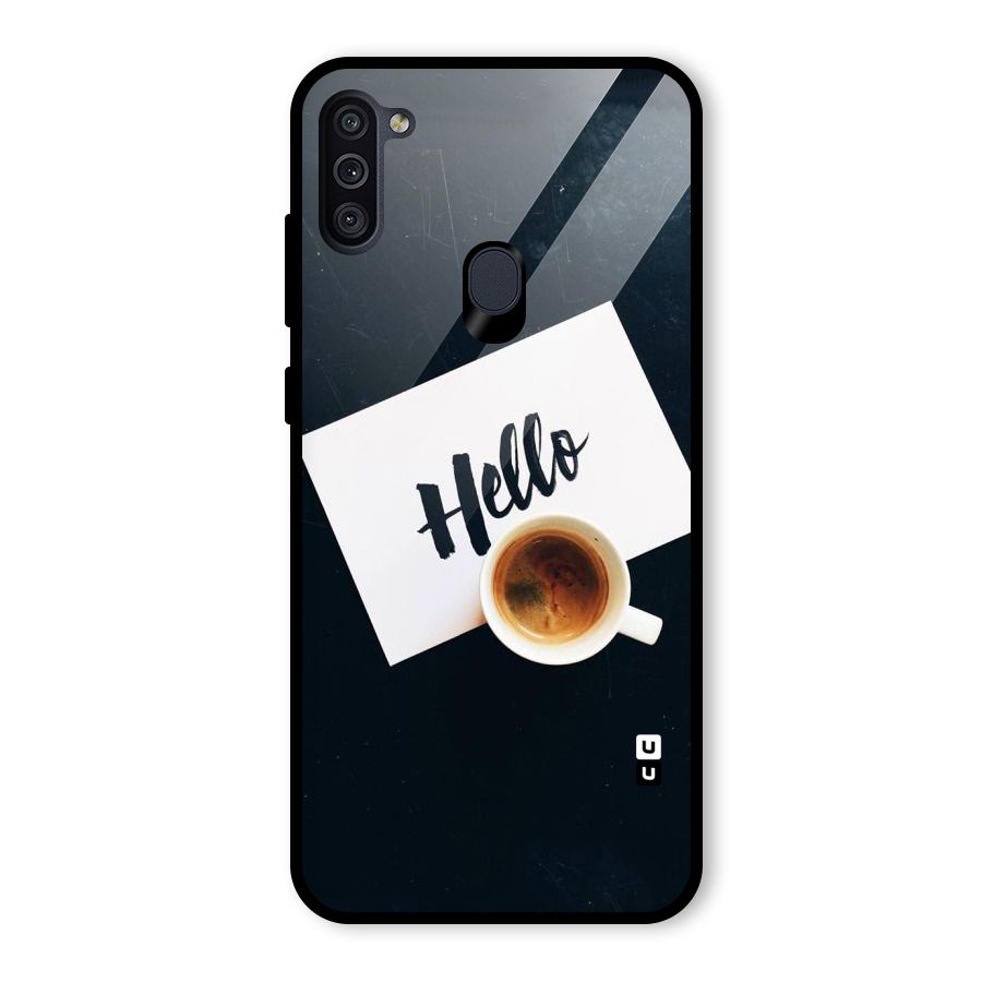 Hello Coffee Glass Back Case for Galaxy M11
