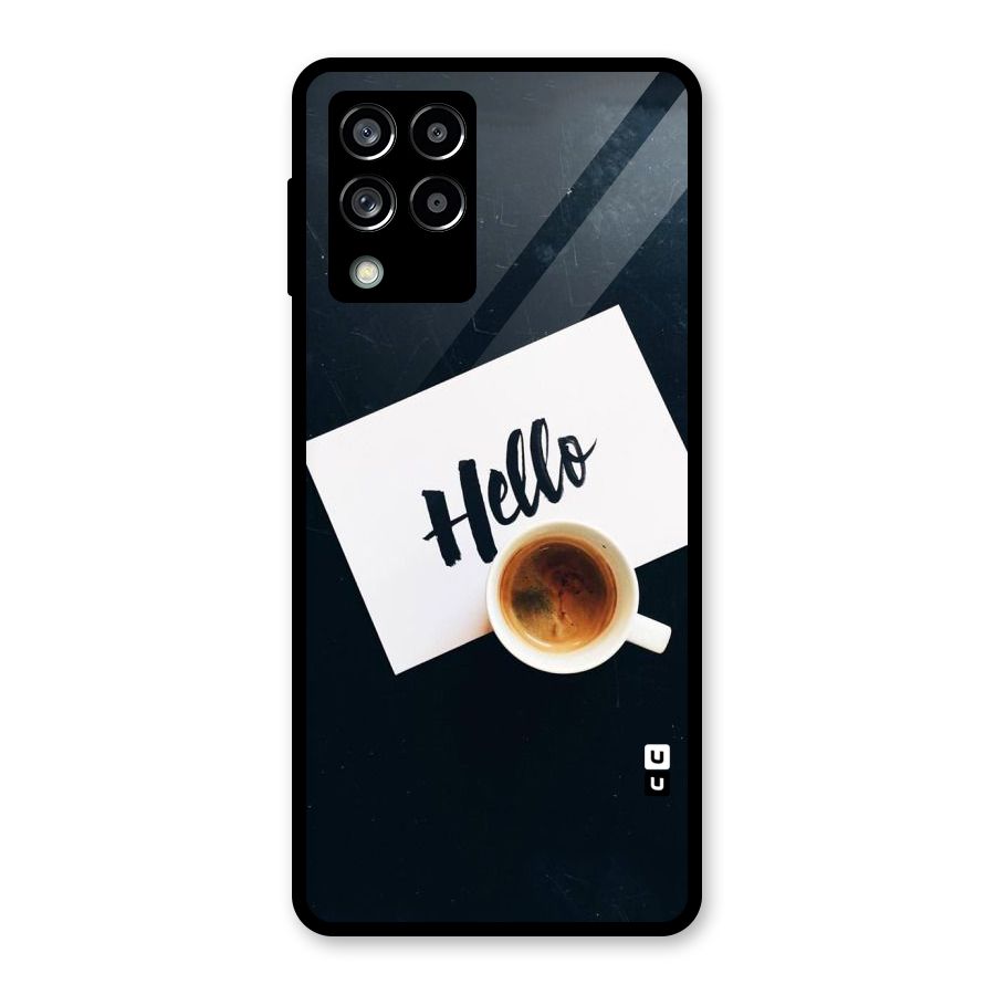 Hello Coffee Glass Back Case for Galaxy M53 5G