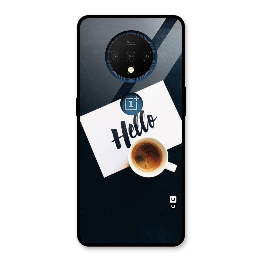 Hello Coffee Glass Back Case for OnePlus 7T