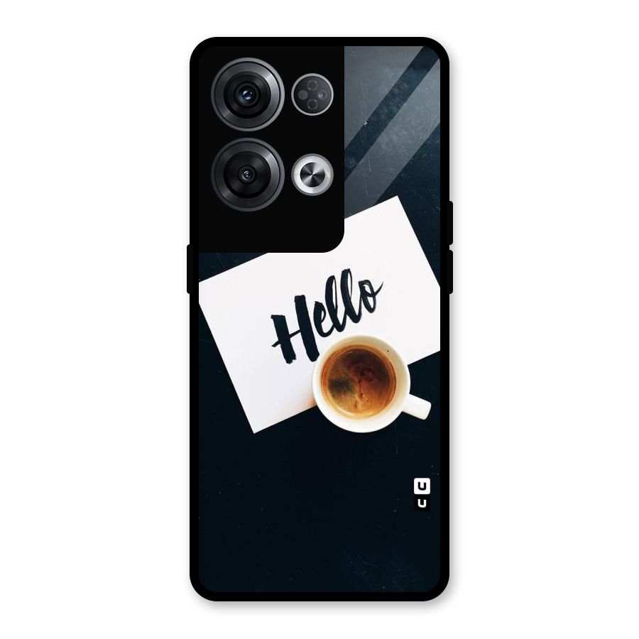Hello Coffee Glass Back Case for Oppo Reno8 Pro 5G