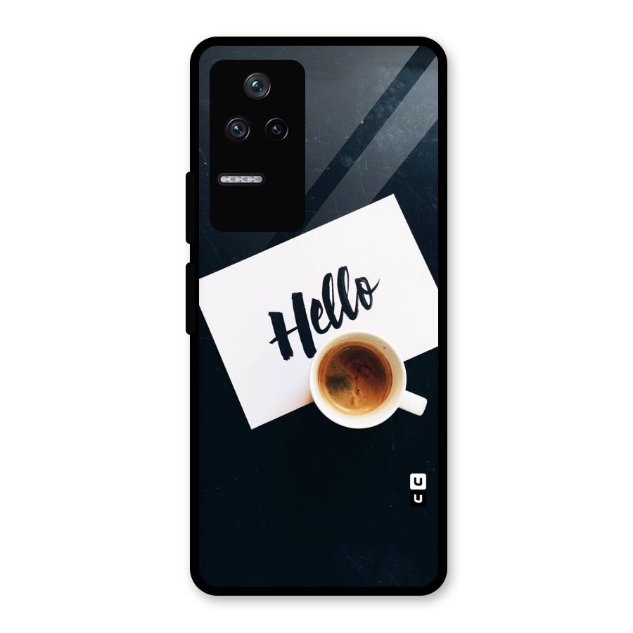 Hello Coffee Glass Back Case for Poco F4 5G