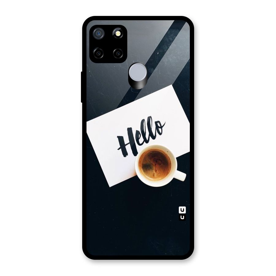 Hello Coffee Glass Back Case for Realme C12